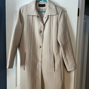 Beige Quilted Spring Coat